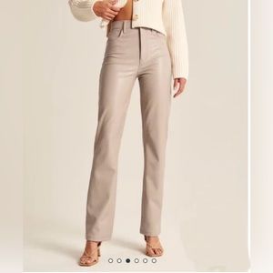 Abercrombie & Fitch Pants | Abercrombie Vegan Leather 90s Straight Pants